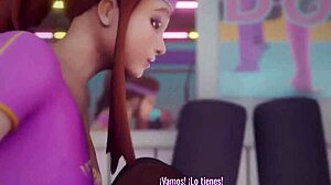 brigitte's gym shadow training turns into horny pussy licking and tit kissing session