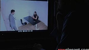 heartbroken beauty feels cop's cock interrogating her shaved pussy missionary style