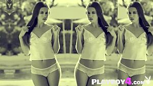 Exposing my petite bubble butt outdoors in lingerie