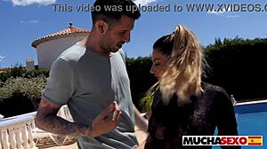 Lili Veroni Flirts Then Fucks Kevin White Poolside Hard