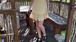 Sex in nature with wet pussy orgasms amid mosquitoes!