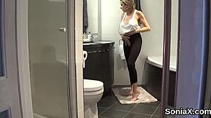 Lady Sonia's massive cheating milf tits tempt at British wedding