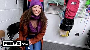 hey shoplifter teen caught stealing makeup gets fucked hard by cop on christmas