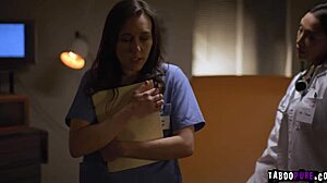 i think doctor vicki chase might play on nurse sinn sage's feelings for some intimate hospital fun.