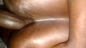 Fingering her tight ass while fucking pussy makes her squirt pee then i stretch that tight anal hole deep