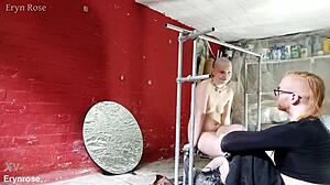 Metal-bound slave begs explosive orgasm now!