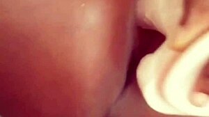 ebony amateur rips clothes for solo dildo pussy play and wet orgasm