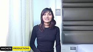 19-year-old latina angie sumisa wet lingerie casting blowjob interview amateurs