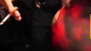 whoa this huge ass brunette bombshell dances insanely sexy at the club