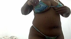 wearing fave bikini shows off big ass for monster cock orgy cumshots