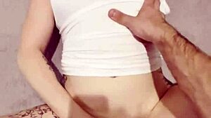 fitness babe dominates huge cock flasher on gym steps