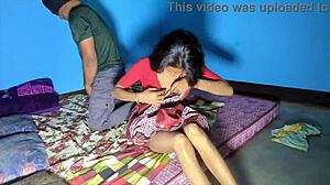 bangalore babe screams through first double penetration with monster cocks in bedroom bliss