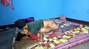 bangalore babe screams through first double penetration with monster cocks in bedroom bliss