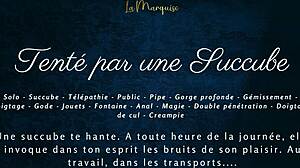 French Succubus Teases with Dirty Anal Talk Outdoors