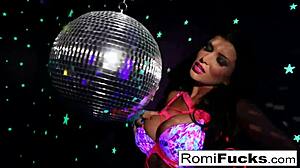 romi twists disco ball then rams toys deep in pussy