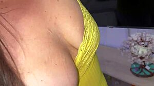 hey boss catches his busty maid's huge swollen pussy lips cameltoe then fingers her ass and fucks for extra cash