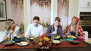 bold milf pounds friend's cock on desk to teach stepson banging secrets. intense taboo lesson unfolds