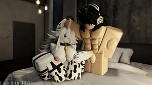 Pounding Cute Follower's Ass in Cow Costume Hits Deep~