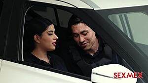 Sexmex horny police babe layla gives sloppy titjob blowjob