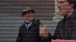 uhh stockinged dutch hooker gets her trimmed pussy pounded close up