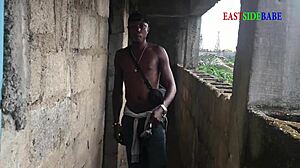 Wife Caught Bent Over Getting Pounded by Big Black Cock in Outdoor Creampie Frenzy!