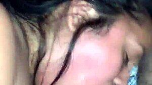 Tinder girl takes deepthroat face fuck creampie from dominant pov cock slave