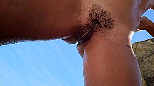 dominant couple pees on each other then public beach blowjob