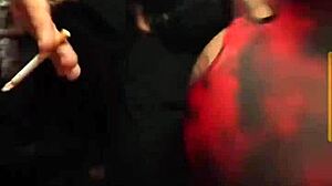 whoa this huge ass brunette bombshell dances insanely sexy at the club