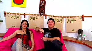 Panties drop as she bends over flashing tight bubble butt for outdoor ass to mouth