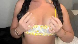 wanna see this slutty british teen girlfriend squirt hard on webcam toys?