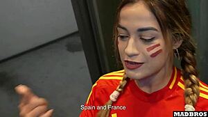 Big Ass Spanish Fan Takes Anal DP in Parking Lot