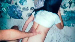 teacher pounds student milf ass in lingerie stockings at home computer