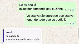 ei novata, olha o que o comedor fez comigo depois que você saiu... corno feliz?