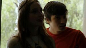 Youth counselor watches hairy teen couple fuck doggystyle in taboo session