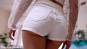 Megan's skinny teen ass gapes wide from monster cock anal toys rough fucking and piss stream into mouth