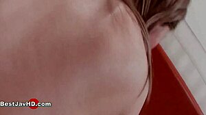 Busty Japanese Mariru Amamiya Swallows Jism After Brutal Shaved Pussy Creampie Blowjob