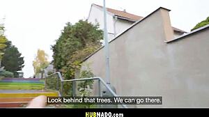 Whoa, watch her devour big dick publicly before wild POV pounding!