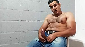 yuri gaucho strokes thick hairy cock to cum for follower