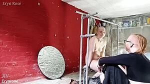 Metal-bound slave begs explosive orgasm now!