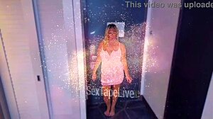 cece ryder fingers her shaved pussy to wet orgasm in sextape