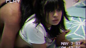 Real amateur Latina moans in found VHS tape