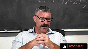 college slut's tight pussy wrecked by teacher's monster cock detention