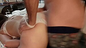 imagine this french slut's satin thong shoved aside for dirty doggystyle cumshot