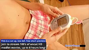 i'm at tampa university for bella ink's entrance physical with dr tampa backstage in latex gloves and miniskirt