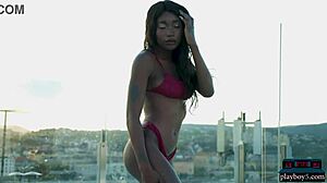 two ebony models selene kitt and mimi desuka flaunt big tits and asses