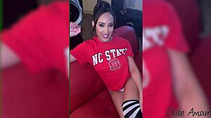 i get so distracted on game day by my hot latina college roommate chloe amour's wet tight pussy and dirty talk