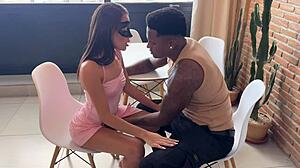 Skinny teen brunette rides huge cock creampie after club ass shaking!