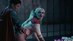 superman rams harley's bat up her tight ass