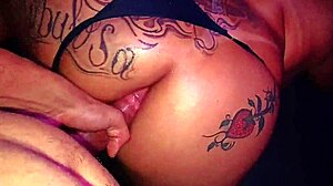 Thick latina bbw moans as big black cock pounds her fat juicy ass in garden