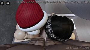 Two Horny Huge-Titted Sluts I Met Ingame Beg for Monster Cock Threesome Pounding Part 2!